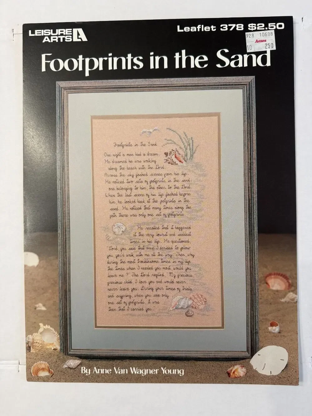 Vintage Footprints in the Sand Cross Stitch Pattern Leaflet 378 Leisure Arts 198
